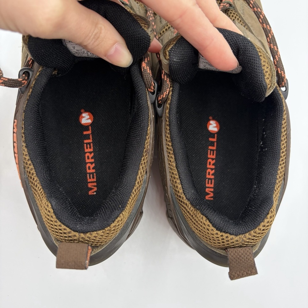 Merrell J12046 Womens Size 7 Hiking Shoes Dusty Olive Waterproof Vibram Low Top - Picture 3 of 9